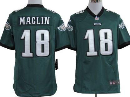 Nike Philadelphia Eagles #18 Jeremy Maclin Dark Green Game Jersey 