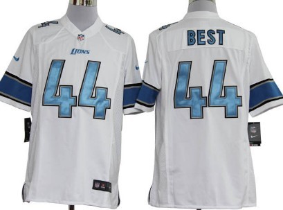 Nike Detroit Lions#44 Jahvid Best White Game Jersey 