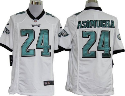 Nike Philadelphia Eagles #24 Nnamdi Asomugha White Game Jersey 