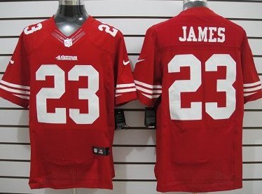 Nike San Francisco 49ers #23 LaMichael James Red Elite Jersey