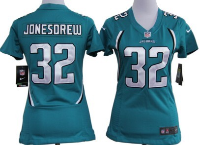 Nike Jacksonville Jaguars #32 Maurice Jones-Drew Green Game Womens Jersey  