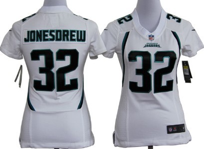 Nike Jacksonville Jaguars #32 Maurice Jones-Drew White Game Womens Jersey  