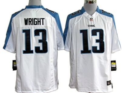 Nike Tennessee Titans #13 Kendall Wright White Game Jersey 