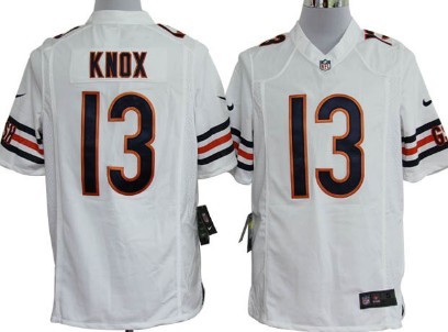 Nike Chicago Bears #13 Johnny Knox White Game Jersey 