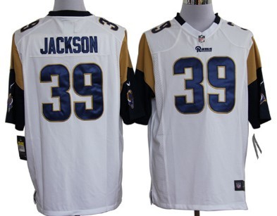 Nike St. Louis Rams #39 Steven Jackson White Game Jersey