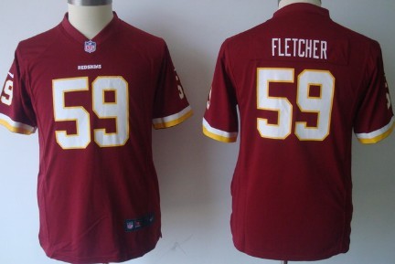 Nike Washington Redskins #59 London Fletcher Red Game Kids Jersey 