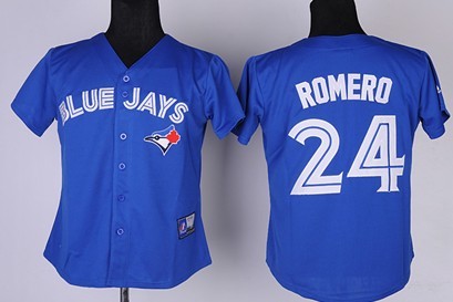 Toronto Blue Jays #24 Ricky Romero 2012 Blue Womens Jersey 