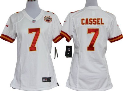 Nike Kansas City Chiefs #7 Matt Cassel White Game Womens Jersey