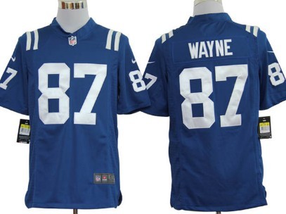 Nike Indianapolis Colts #87 Reggie Wayne Blue Game Jersey 