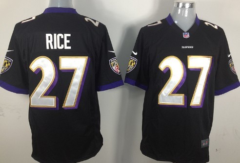 Nike Baltimore Ravens #27 Ray Rice Black Game Jersey 