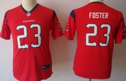 Nike Houston Texans #23 Arian Foster Red Game Kids Jersey 