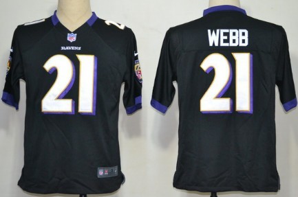 Nike Baltimore Ravens #21 Lardarius Webb Black Game Jersey 