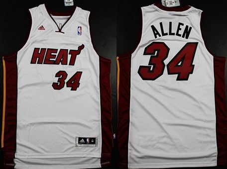 Miami Heat #34 Ray Allen Revolution 30 Swingman White Jersey 