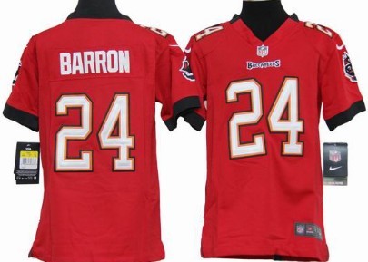 Nike Tampa Bay Buccaneers #24 Mark Barron Red Game Kids Jersey 