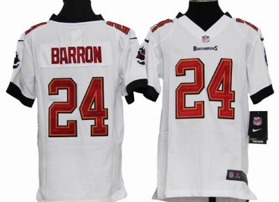 Nike Tampa Bay Buccaneers #24 Mark Barron White Game Kids Jersey 