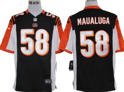 Nike Cincinnati Bengals #58 Rey Maualuga Black Game Jersey 