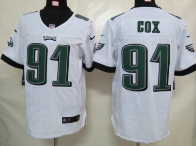 Nike Philadelphia Eagles #91 Fletcher Cox White Elite Jersey 