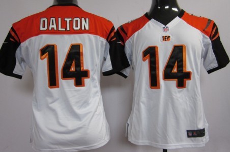 Nike Cincinnati Bengals #14 Andy Dalton White Game Womens Jersey