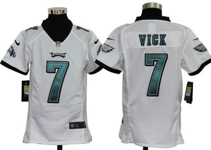 Nike Philadelphia Eagles #7 Michael Vick White Game Kids Jersey