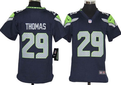 Nike Seattle Seahawks #29 Earl Thomas Navy Blue Game Kids Jersey 