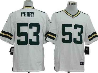 Nike Green Bay Packers #53 Nick Perry White Elite Jersey 