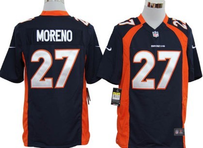 Nike Denver Broncos #27 Knowshon Moreno Blue Game Jersey 