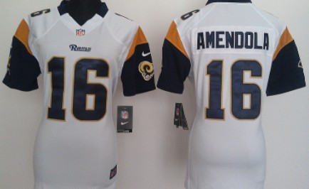 Nike St. Louis Rams #16 Danny Amendola White Game Womens Jersey