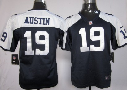 Nike Dallas Cowboys #19 Miles Austin Blue Thanksgiving Game Kids Jersey