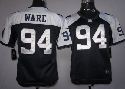 Nike Dallas Cowboys #94 DeMarcus Ware Blue Thanksgiving Game Kids Jersey 