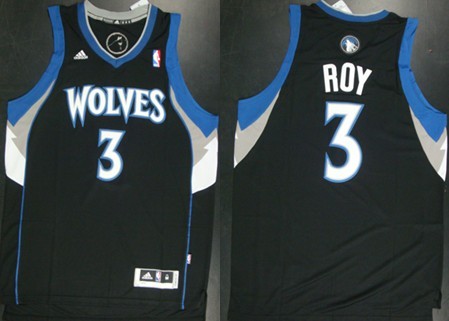 Minnesota Timberwolves #3 Brandon Roy Revolution 30 Swingman Black Jersey 