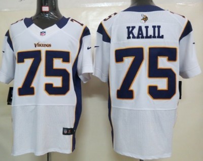 Nike Minnesota Vikings #75 Matt Kalil White Elite Jersey 