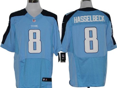 Nike Tennessee Titans #8 Matt Hasselbeck Light Blue Elite Jersey 