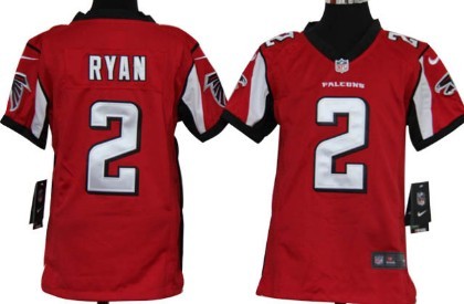 Nike Atlanta Falcons #2 Matt Ryan Red Game Kids Jersey