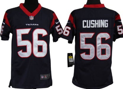 Nike Houston Texans #56 Brian Cushing Blue Game Kids Jersey 