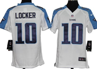 Nike Tennessee Titans #10 Jake Locker White Game Kids Jersey 