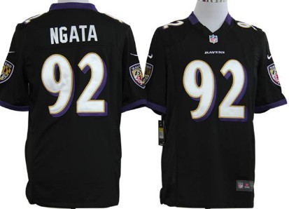 Nike Baltimore Ravens #92 Haloti Ngata Black Game Jersey 