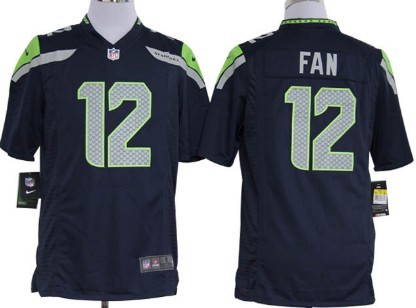 Nike Seattle Seahawks #12 Fan Navy Blue Game Jersey 