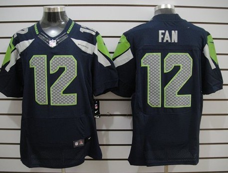 Nike Seattle Seahawks #12 Fan Navy Blue Elite Jersey