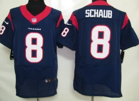 Nike Houston Texans #8 Matt Schaub Blue Elite Jersey 