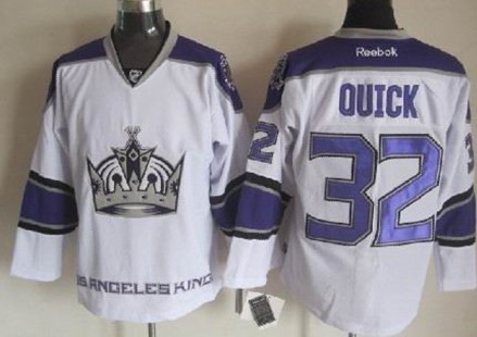 Los Angeles Kings #32 Jonathan Quick White Third Jersey 