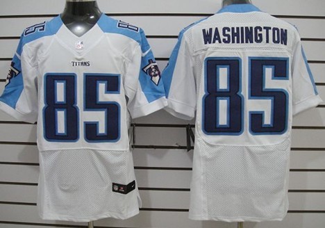 Nike Tennessee Titans #85 Nate Washington White Elite Jersey 