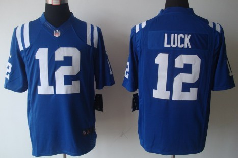 Nike Indianapolis Colts #12 Andrew Luck Blue Limited Jersey 