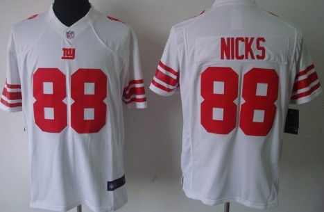 Nike New York Giants #88 Hakeem Nicks White Limited Jersey 