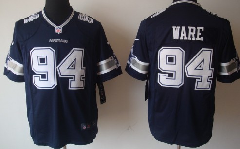 Nike Dallas Cowboys #94 DeMarcus Ware Blue Limited Jersey 