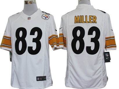 Nike Pittsburgh Steelers #83 Heath Miller White Limited Jersey 