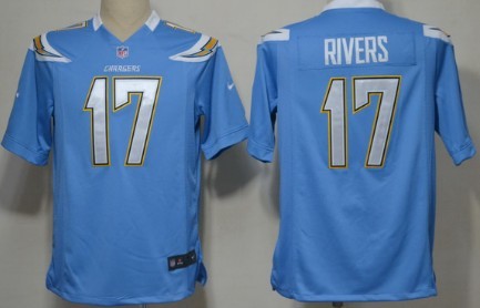 Nike San Diego Chargers #17 Philip Rivers Light Blue Game Jersey