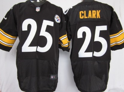 Nike Pittsburgh Steelers #25 Ryan Clark Black Elite Jersey 