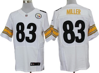 Nike Pittsburgh Steelers #83 Heath Miller White Elite Jersey 