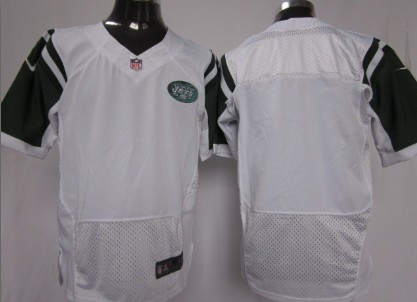 Nike New York Jets Blank White Elite Jersey 