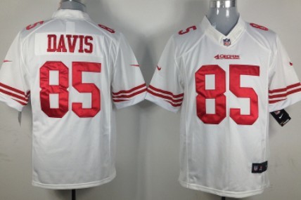 Nike San Francisco 49ers #85 Vernon Davis White Limited Jersey 